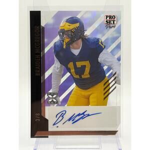 2024 Leaf Pro Set Pure Braiden McGregor Rookie Acetate Auto 3/8 SP New York Jets